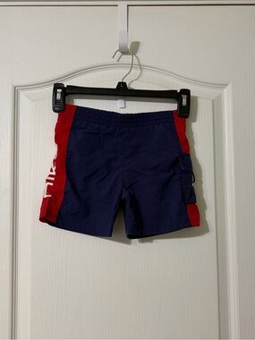 Nike Boys Navy Mesh Lined Swim Trunks